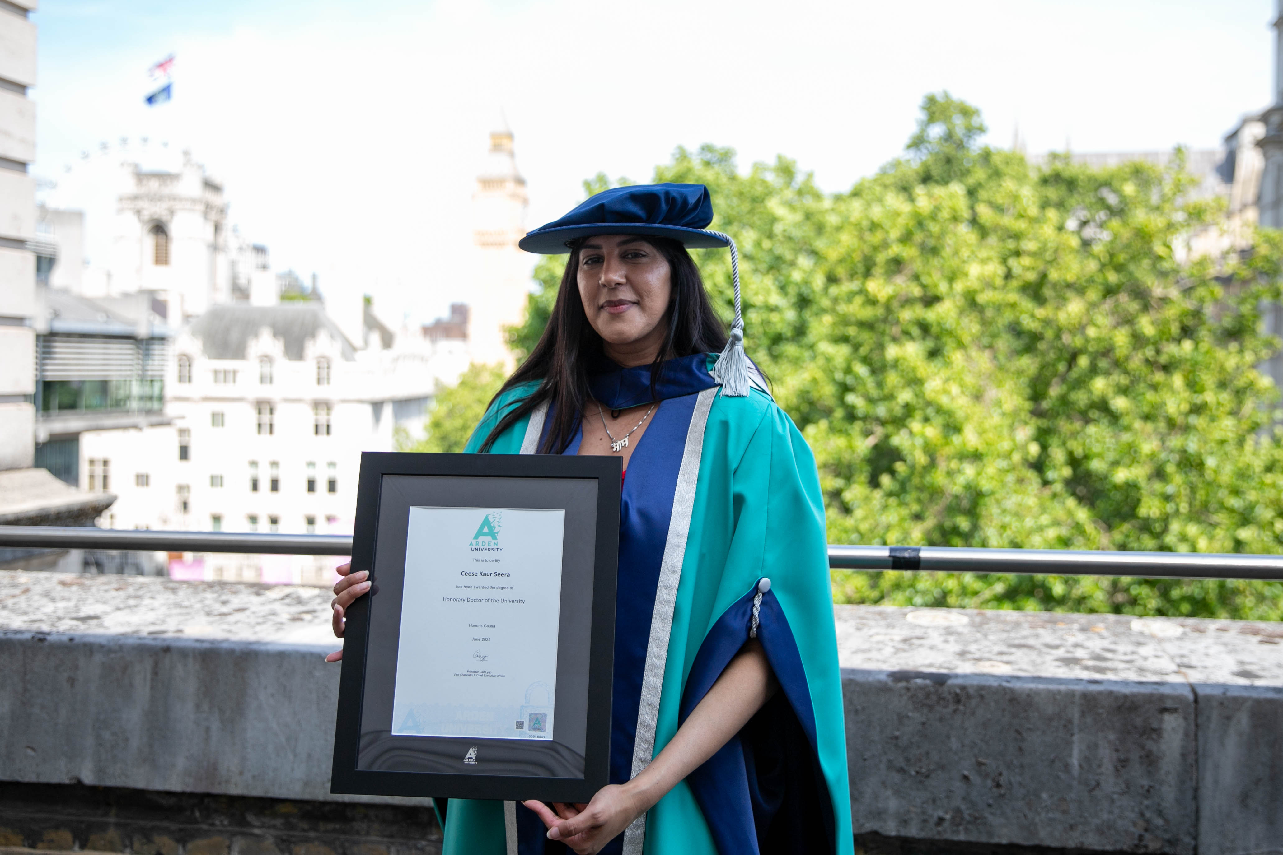 A proud moment of achievement at the Arden University Graduation 2025.