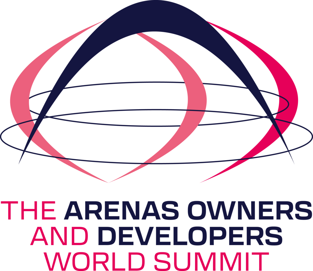 Logo for the Arenas Owners and Developers World Summit 2026.