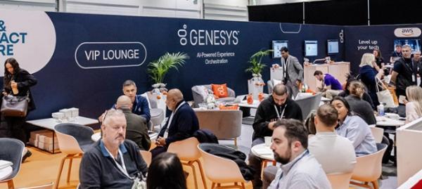 Attendees networking at the VIP Lounge during Contact Centre Expo 2026.