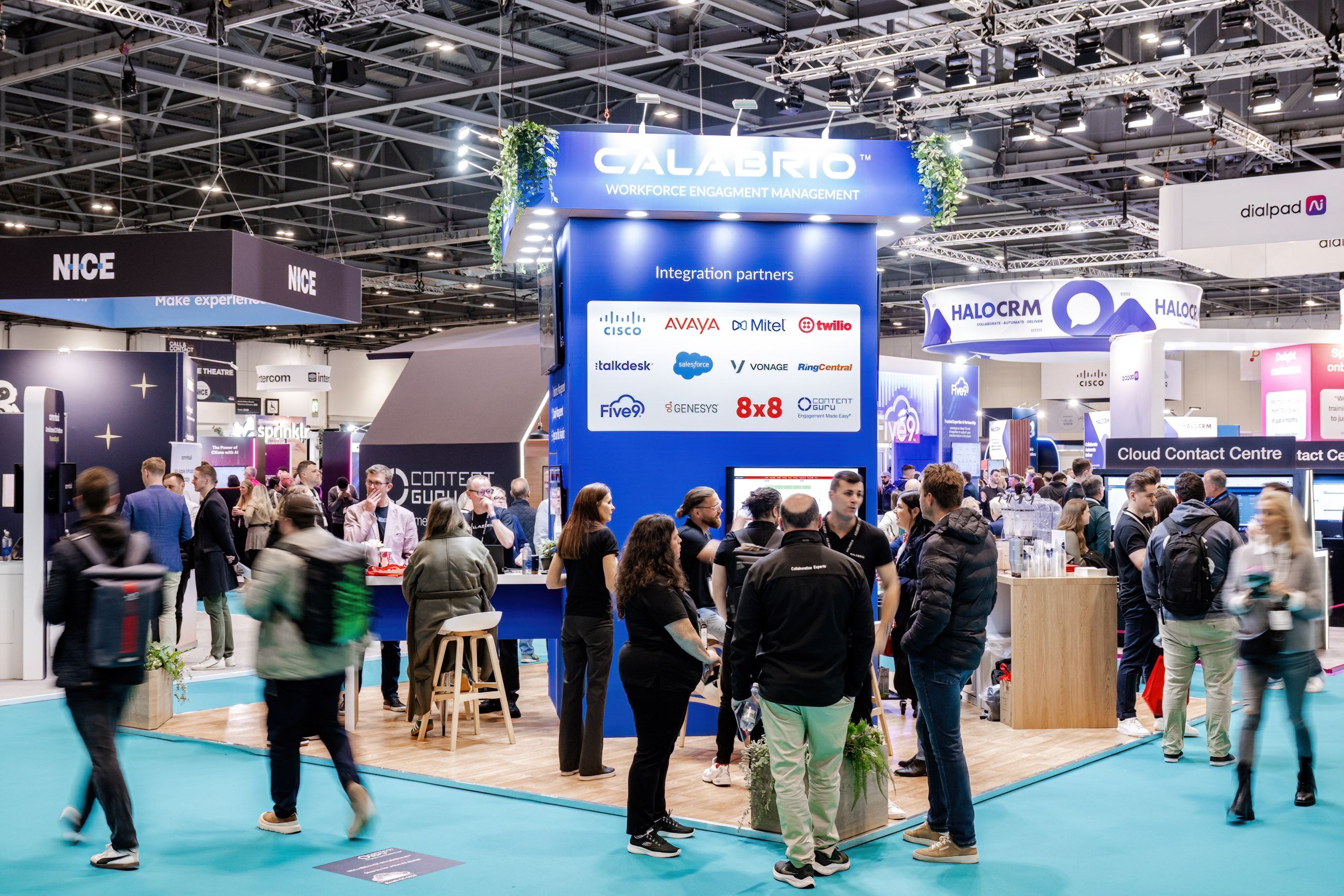 Busy interactions and networking at the Call & Contact Centre Expo.