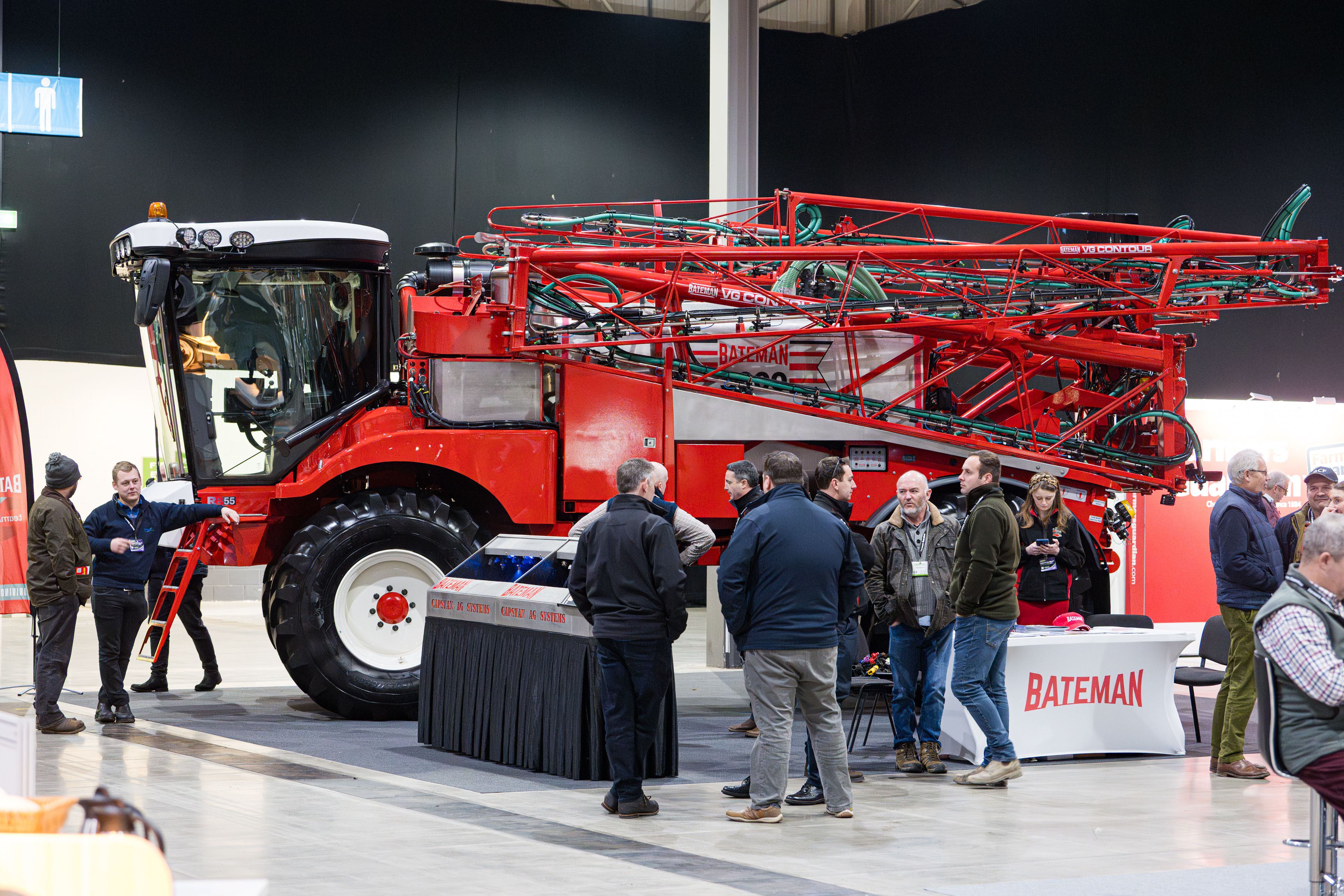 Attendees explore advanced agricultural machinery at CropTec 2026.