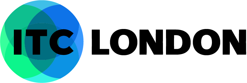 Official logo for the ITC London 2026 event, featuring a modern and vibrant design.