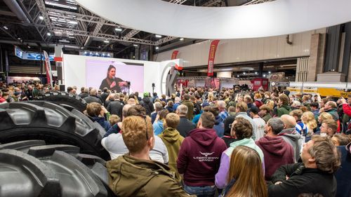 A bustling crowd gathers at LAMMA 2026, showcasing the latest in agricultural innovation.