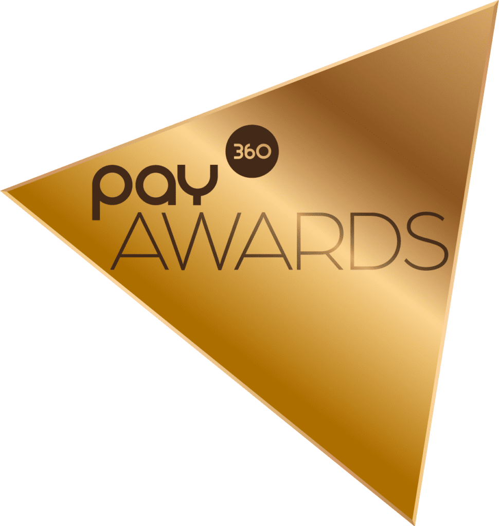 Golden emblem of the PAY360 Awards showcasing excellence in payments.