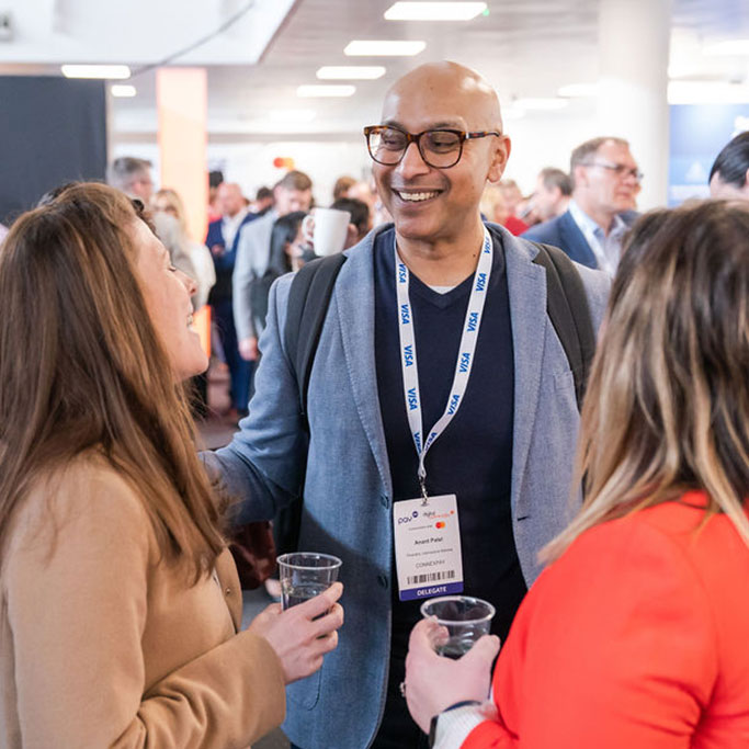 Networking at Pay360, fostering connections across the payment industry.