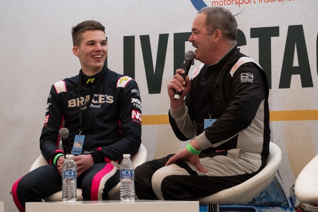 Panel discussion at Race Retro 2026 featuring motorsport experts.